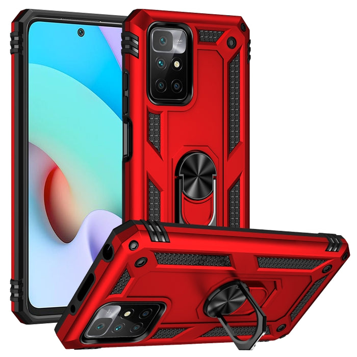 Funda para teléfono TPU + PC a prueba de golpes con soporte giratorio de 360 grados, For Motorola Moto G60s, For Xiaomi Redmi 10