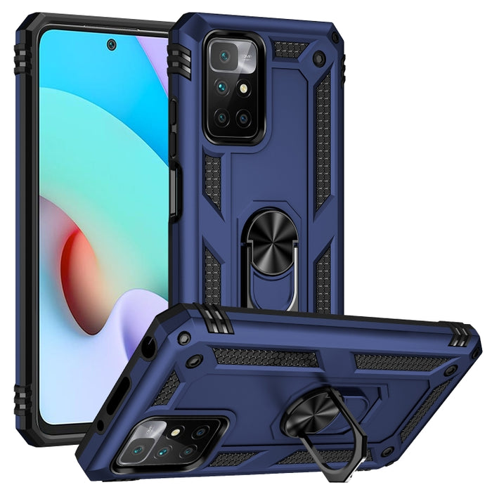 Funda para teléfono TPU + PC a prueba de golpes con soporte giratorio de 360 grados, For Motorola Moto G60s, For Xiaomi Redmi 10