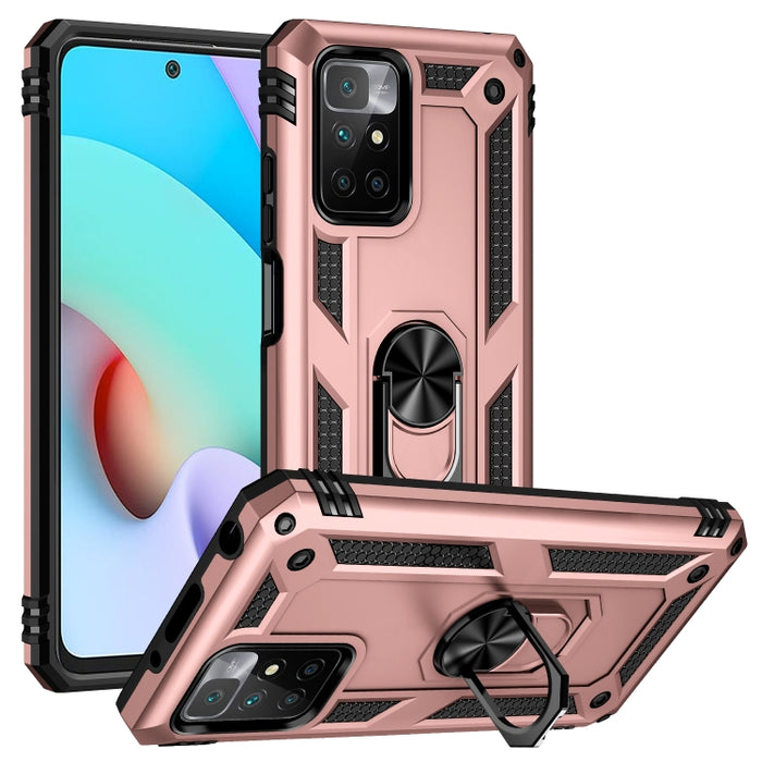Funda para teléfono TPU + PC a prueba de golpes con soporte giratorio de 360 grados, For Motorola Moto G60s, For Xiaomi Redmi 10
