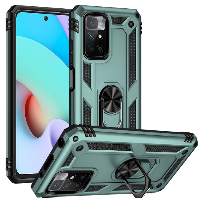 Funda para teléfono TPU + PC a prueba de golpes con soporte giratorio de 360 grados, For Motorola Moto G60s, For Xiaomi Redmi 10