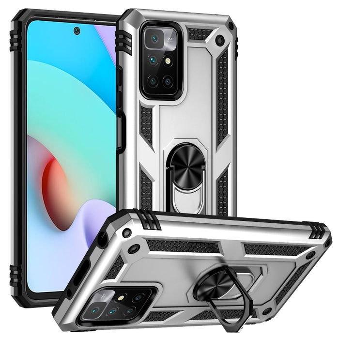 Funda para teléfono TPU + PC a prueba de golpes con soporte giratorio de 360 grados, For Motorola Moto G60s, For Xiaomi Redmi 10