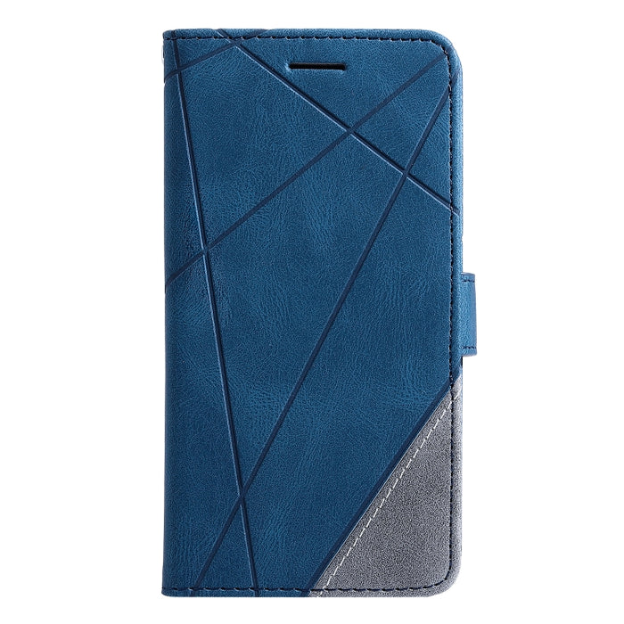 Estuche para teléfono de cuero con tapa horizontal empalmado con sensación de piel