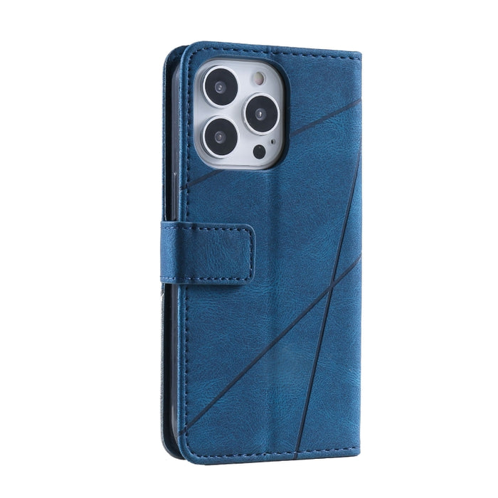 Estuche para teléfono de cuero con tapa horizontal empalmado con sensación de piel