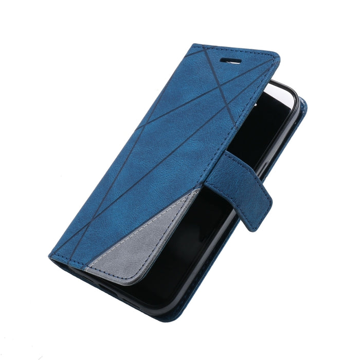 Estuche para teléfono de cuero con tapa horizontal empalmado con sensación de piel