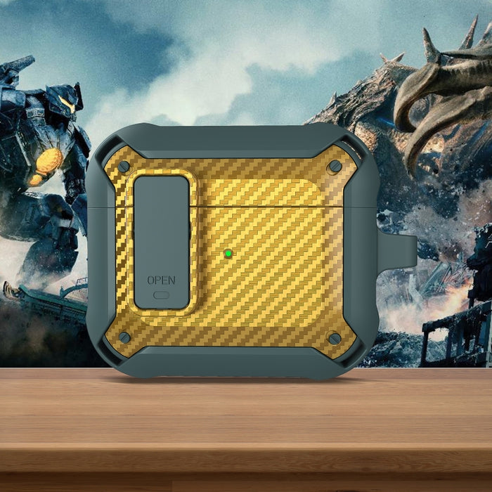 Estuche protector de auriculares de fibra de carbono Bumblebee con interruptor para AirPods 3