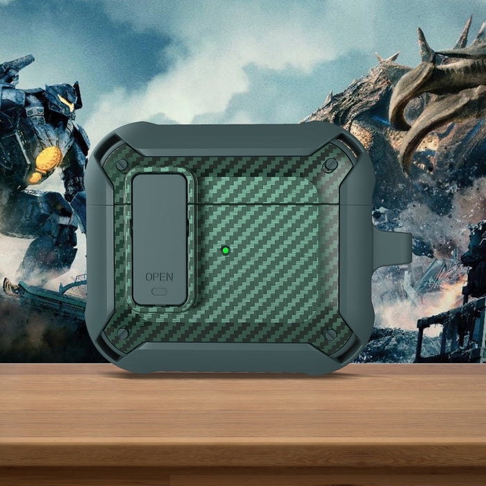 Estuche protector de auriculares de fibra de carbono Bumblebee con interruptor para AirPods 3