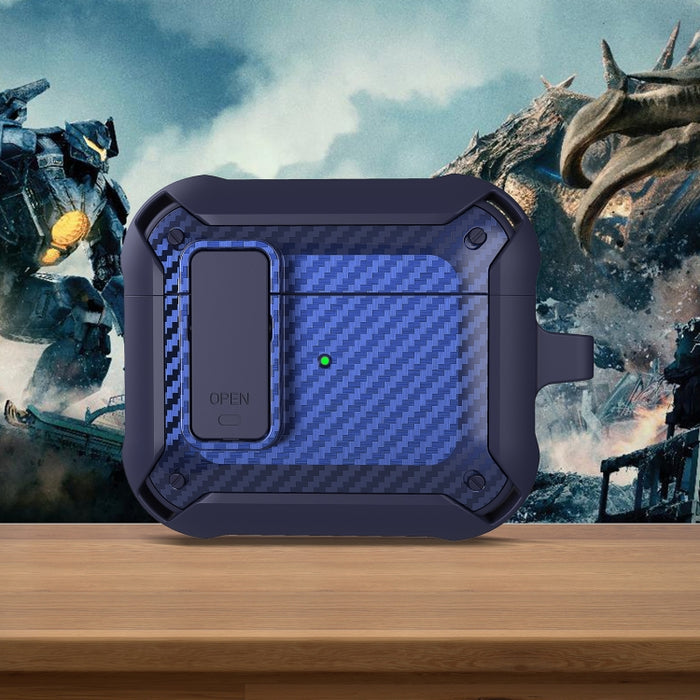 Estuche protector de auriculares de fibra de carbono Bumblebee con interruptor para AirPods 3
