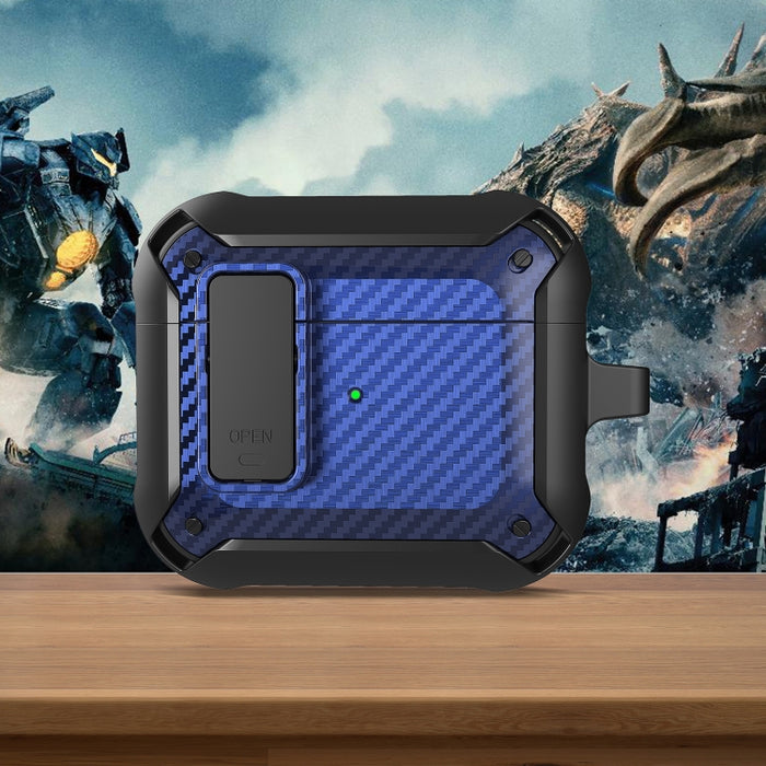 Estuche protector de auriculares de fibra de carbono Bumblebee con interruptor para AirPods 3