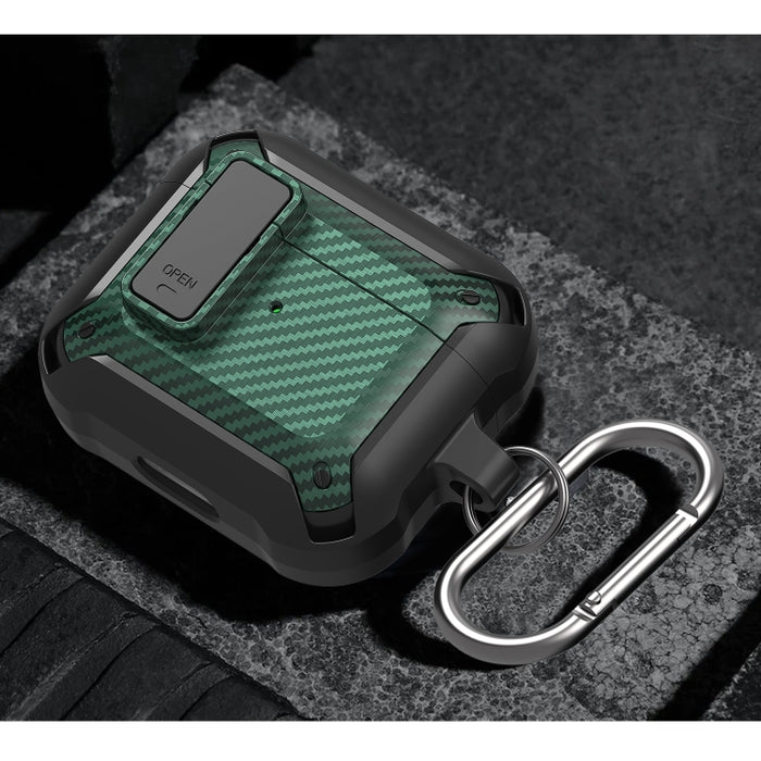 Estuche protector de auriculares de fibra de carbono Bumblebee con interruptor para AirPods 3