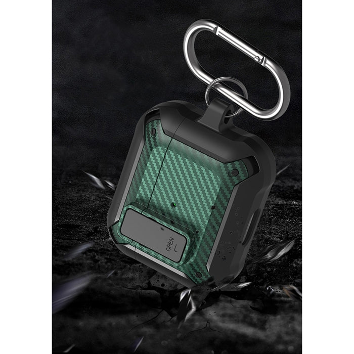 Estuche protector de auriculares de fibra de carbono Bumblebee con interruptor para AirPods 3