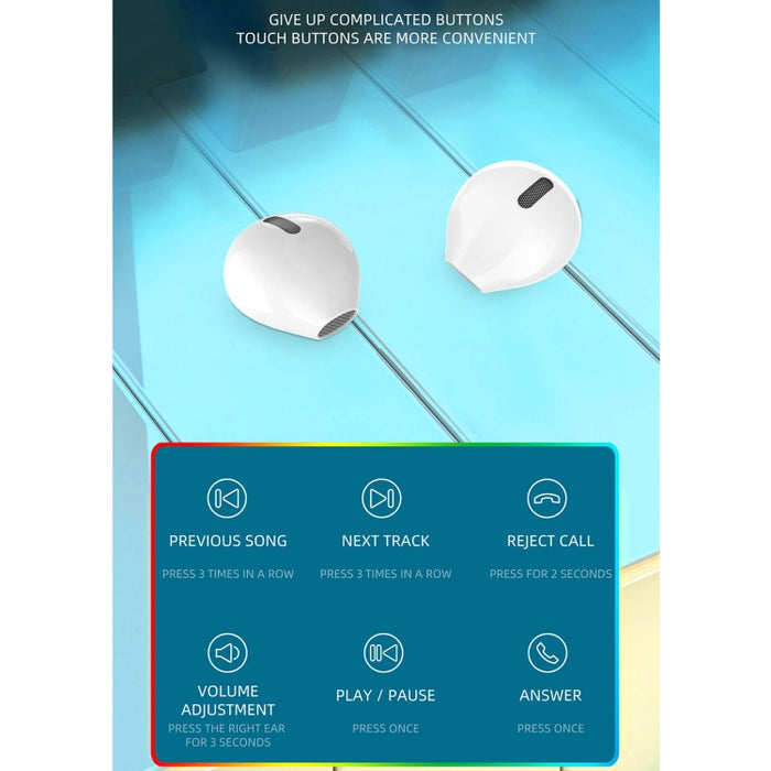 X6WS Mini reducción de ruido Pantalla digital TWS Auricular inalámbrico Bluetooth