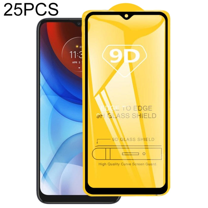 25 PCS 9D Película de vidrio templado con pantalla de pegamento completo, For Motorola Moto E7i Power / E7 Power (25 PCS), For Motorola Moto E20/ G50 5G / G20 / G30 / G10 (25 PCS), For Motorola Edge 20 / Edge 20 Pro / 20 Fusion / Edge 20 lite (25 PCS) ...
