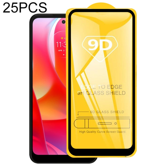 25 PCS 9D Película de vidrio templado con pantalla de pegamento completo, For Motorola Moto E7i Power / E7 Power (25 PCS), For Motorola Moto E20/ G50 5G / G20 / G30 / G10 (25 PCS), For Motorola Edge 20 / Edge 20 Pro / 20 Fusion / Edge 20 lite (25 PCS) ...