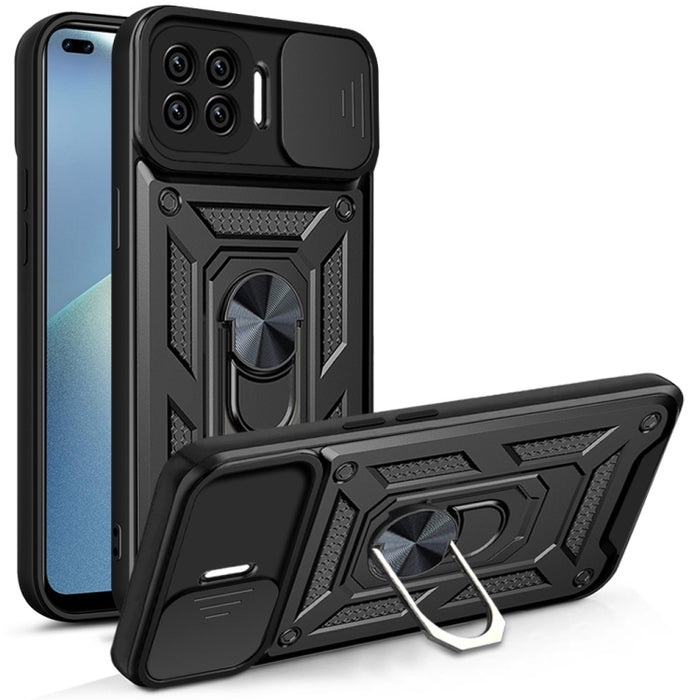 Diseño de cubierta de cámara deslizante Funda protectora para teléfono TPU + PC