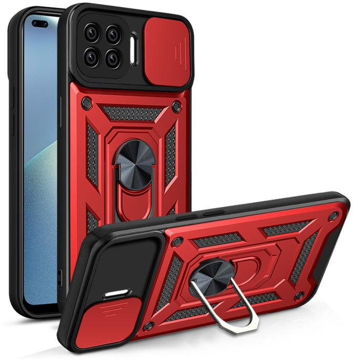 Diseño de cubierta de cámara deslizante Funda protectora para teléfono TPU + PC