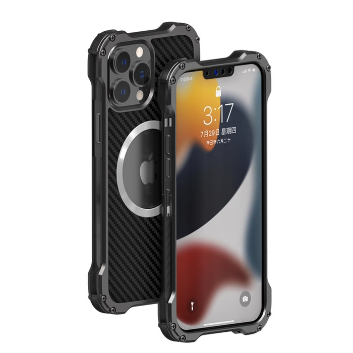 R-JUST RJ51 Estuche protector de teléfono de metal a prueba de golpes hueco