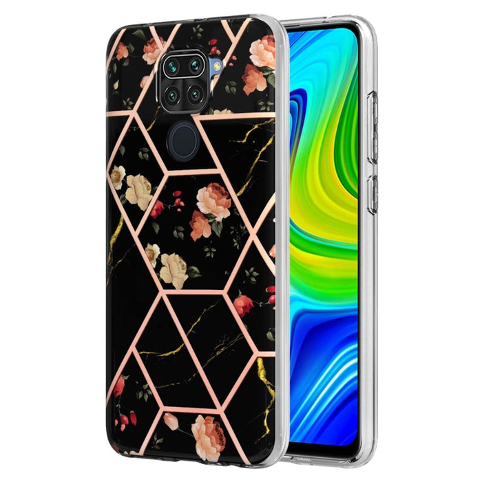 Caja de teléfono TPU con flor de mármol y empalme de galvanoplastia, For Xiaomi Mi 11T / Mi 11T Pro, For Xiaomi Redmi 10, For Xiaomi Redmi Note 9 / 10X 4G, For Samsung Galaxy Note20, For Samsung Galaxy Note20 Ultra, For Samsung Galaxy A13 5G