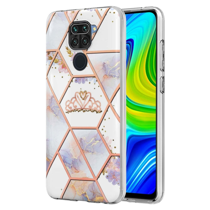 Caja de teléfono TPU con flor de mármol y empalme de galvanoplastia, For Xiaomi Mi 11T / Mi 11T Pro, For Xiaomi Redmi 10, For Xiaomi Redmi Note 9 / 10X 4G, For Samsung Galaxy Note20, For Samsung Galaxy Note20 Ultra, For Samsung Galaxy A13 5G