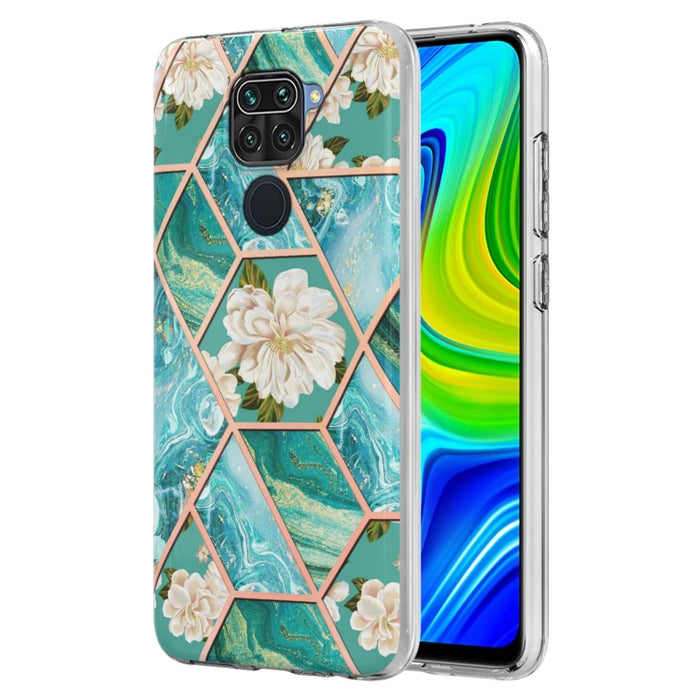 Caja de teléfono TPU con flor de mármol y empalme de galvanoplastia, For Xiaomi Mi 11T / Mi 11T Pro, For Xiaomi Redmi 10, For Xiaomi Redmi Note 9 / 10X 4G, For Samsung Galaxy Note20, For Samsung Galaxy Note20 Ultra, For Samsung Galaxy A13 5G