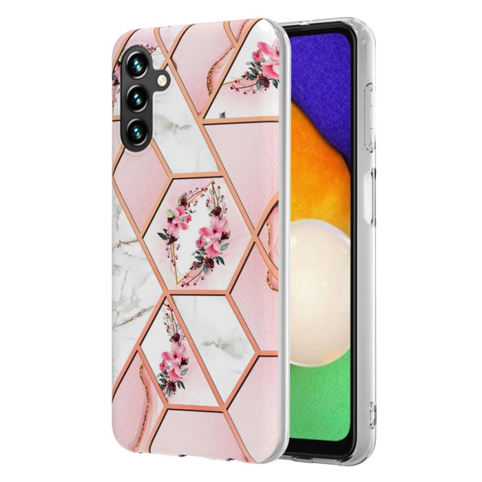 Caja de teléfono TPU con flor de mármol y empalme de galvanoplastia, For Xiaomi Mi 11T / Mi 11T Pro, For Xiaomi Redmi 10, For Xiaomi Redmi Note 9 / 10X 4G, For Samsung Galaxy Note20, For Samsung Galaxy Note20 Ultra, For Samsung Galaxy A13 5G