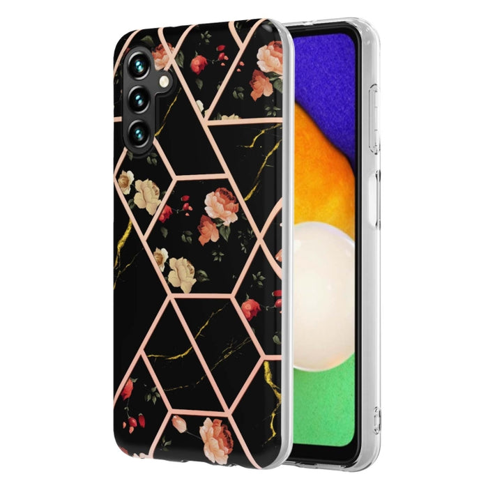 Caja de teléfono TPU con flor de mármol y empalme de galvanoplastia, For Xiaomi Mi 11T / Mi 11T Pro, For Xiaomi Redmi 10, For Xiaomi Redmi Note 9 / 10X 4G, For Samsung Galaxy Note20, For Samsung Galaxy Note20 Ultra, For Samsung Galaxy A13 5G