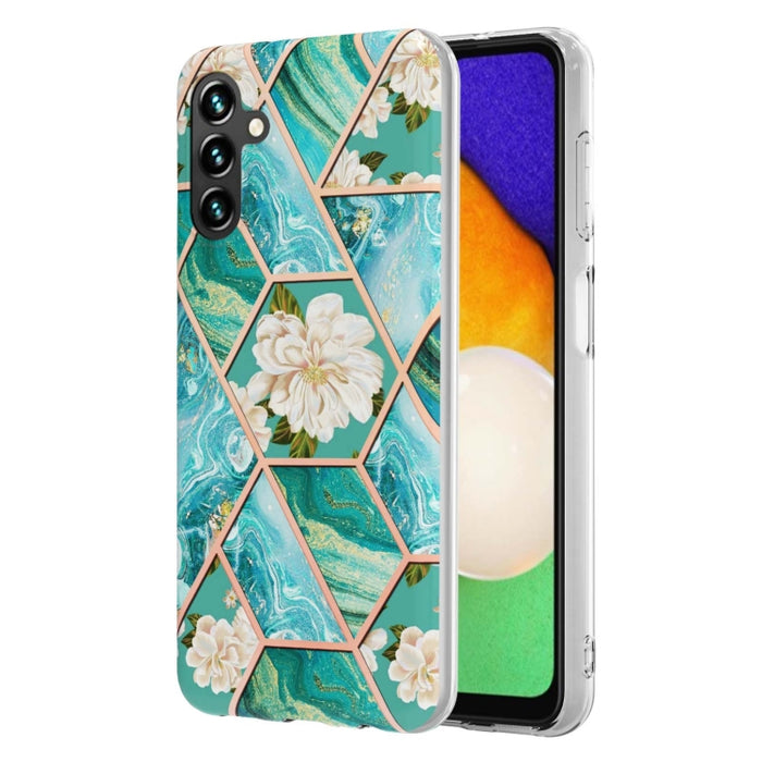 Caja de teléfono TPU con flor de mármol y empalme de galvanoplastia, For Xiaomi Mi 11T / Mi 11T Pro, For Xiaomi Redmi 10, For Xiaomi Redmi Note 9 / 10X 4G, For Samsung Galaxy Note20, For Samsung Galaxy Note20 Ultra, For Samsung Galaxy A13 5G