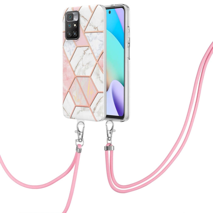 Caja de teléfono TPU de mármol con empalme de galvanoplastia con cordón, For Xiaomi Mi 11T / Mi 11T Pro, For Xiaomi Redmi 10, For Samsung Galaxy A13 5G