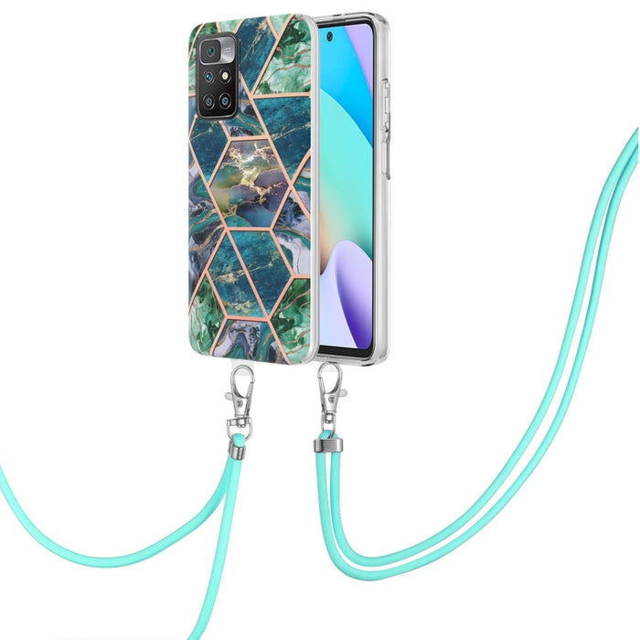 Caja de teléfono TPU de mármol con empalme de galvanoplastia con cordón, For Xiaomi Mi 11T / Mi 11T Pro, For Xiaomi Redmi 10, For Samsung Galaxy A13 5G