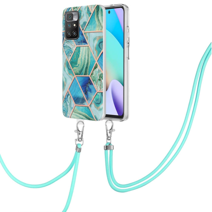 Caja de teléfono TPU de mármol con empalme de galvanoplastia con cordón, For Xiaomi Mi 11T / Mi 11T Pro, For Xiaomi Redmi 10, For Samsung Galaxy A13 5G