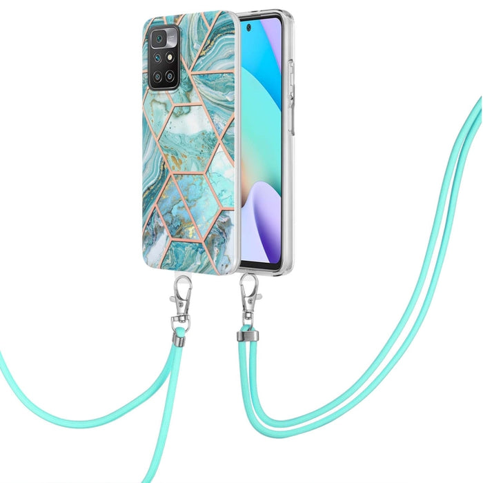 Caja de teléfono TPU de mármol con empalme de galvanoplastia con cordón, For Xiaomi Mi 11T / Mi 11T Pro, For Xiaomi Redmi 10, For Samsung Galaxy A13 5G