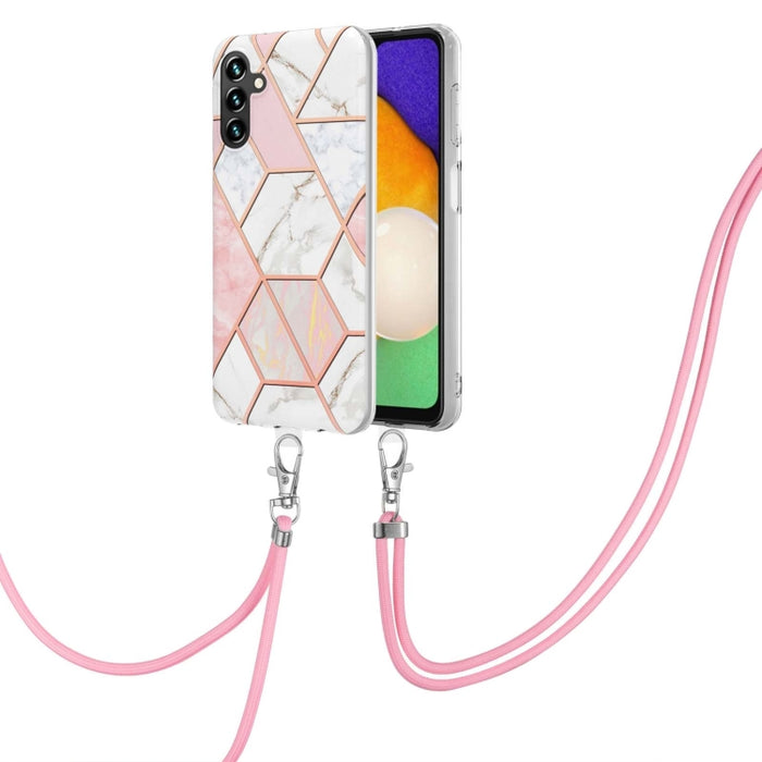 Caja de teléfono TPU de mármol con empalme de galvanoplastia con cordón, For Xiaomi Mi 11T / Mi 11T Pro, For Xiaomi Redmi 10, For Samsung Galaxy A13 5G