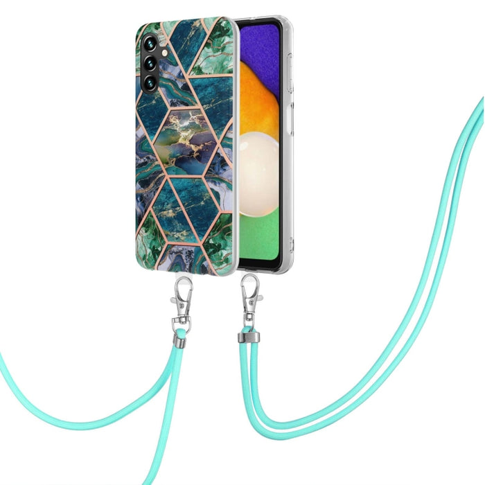 Caja de teléfono TPU de mármol con empalme de galvanoplastia con cordón, For Xiaomi Mi 11T / Mi 11T Pro, For Xiaomi Redmi 10, For Samsung Galaxy A13 5G