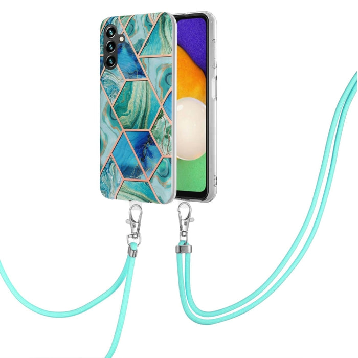 Caja de teléfono TPU de mármol con empalme de galvanoplastia con cordón, For Xiaomi Mi 11T / Mi 11T Pro, For Xiaomi Redmi 10, For Samsung Galaxy A13 5G