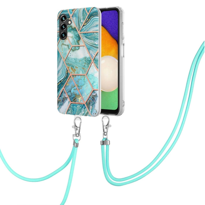 Caja de teléfono TPU de mármol con empalme de galvanoplastia con cordón, For Xiaomi Mi 11T / Mi 11T Pro, For Xiaomi Redmi 10, For Samsung Galaxy A13 5G