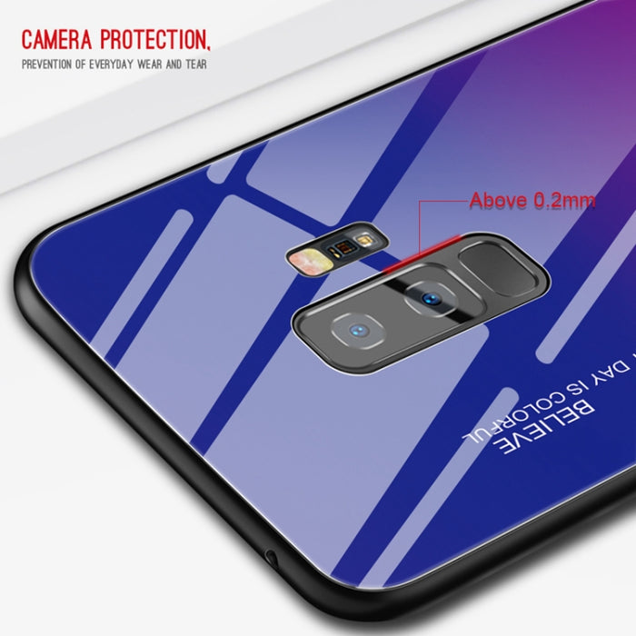 Estuche de vidrio de color degradado, For Galaxy S9, For Galaxy S10, For Xiaomi Mi 9