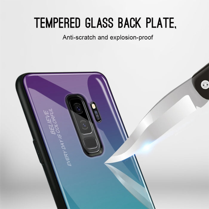 Estuche de vidrio de color degradado, For Galaxy S9, For Galaxy S10, For Xiaomi Mi 9