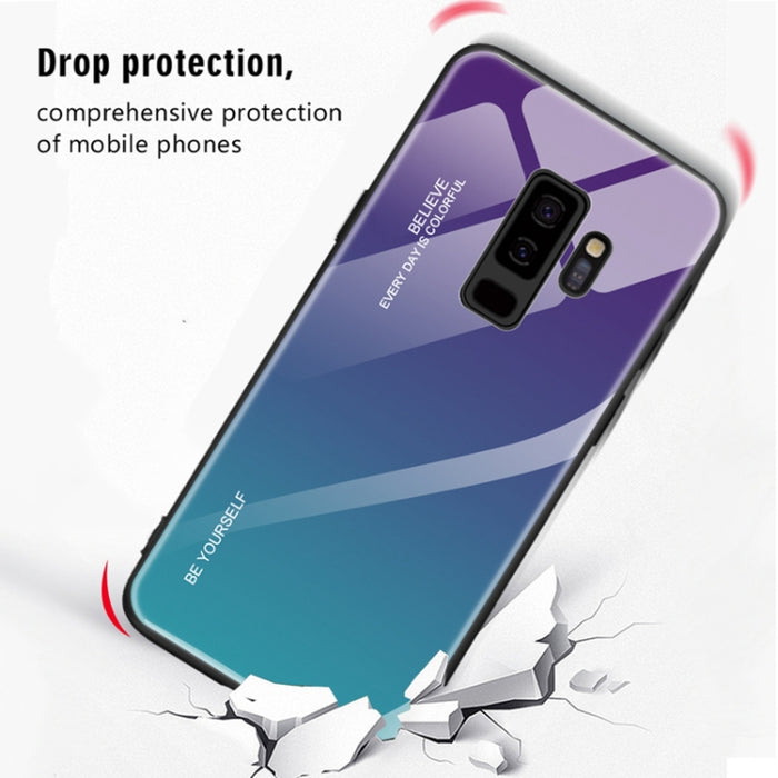 Estuche de vidrio de color degradado, For Galaxy S9, For Galaxy S10, For Xiaomi Mi 9
