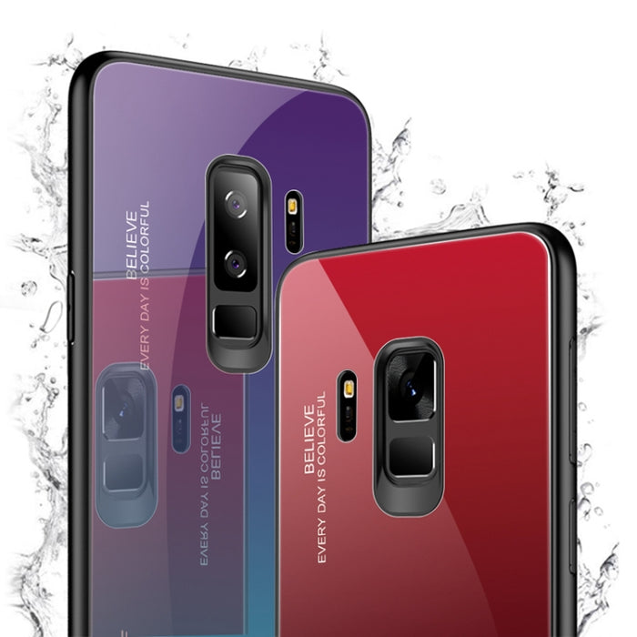 Estuche de vidrio de color degradado, For Galaxy S9, For Galaxy S10, For Xiaomi Mi 9