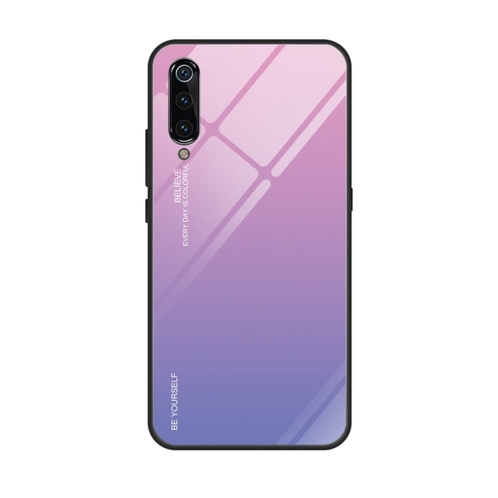 Estuche de vidrio de color degradado, For Galaxy S9, For Galaxy S10, For Xiaomi Mi 9