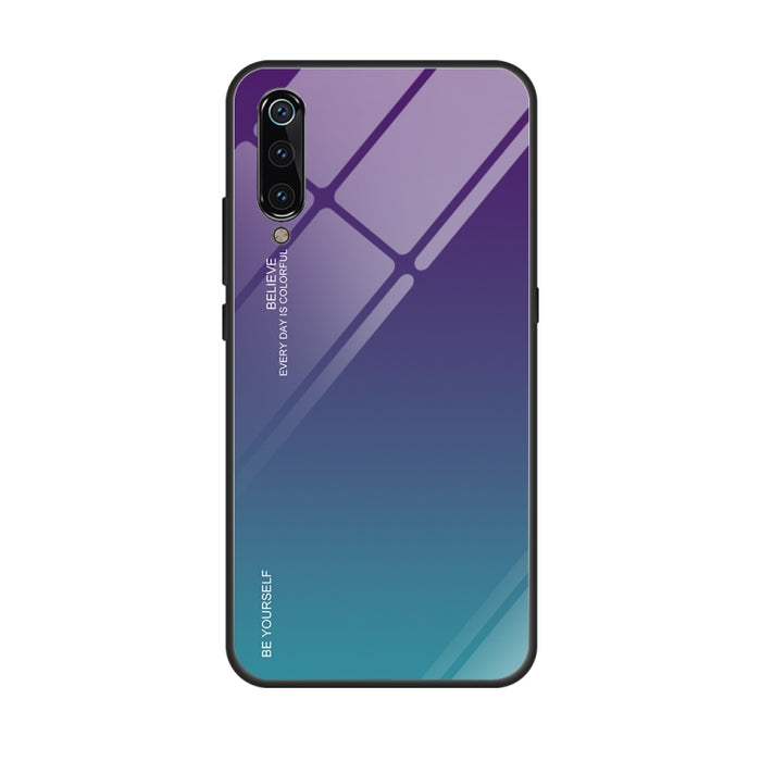 Estuche de vidrio de color degradado, For Galaxy S9, For Galaxy S10, For Xiaomi Mi 9