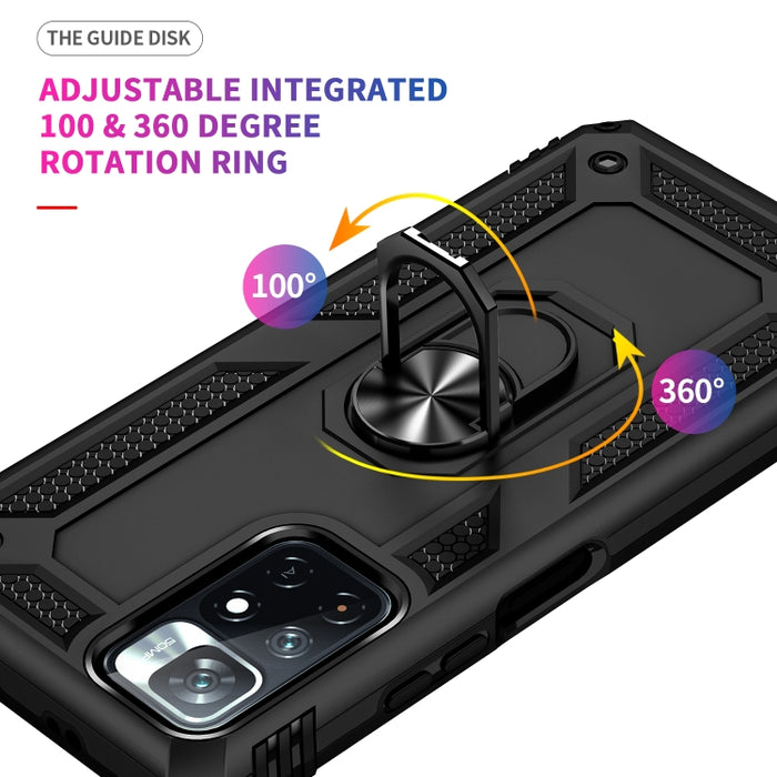 Funda para teléfono TPU + PC a prueba de golpes con soporte giratorio de 360 grados, For Xiaomi Redmi Note 11 Pro 5G, For Xiaomi Redmi Note 11 5G