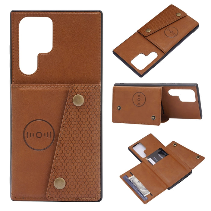 Estuche magnético para teléfono PU + TPU con doble hebilla, For Samsung Galaxy S22 5G, For Xiaomi 11T, For Samsung Galaxy S22+ 5G, For Samsung Galaxy S22 Ultra 5G, For Samsung Galaxy M52 5G, For Samsung Galaxy A13 5G