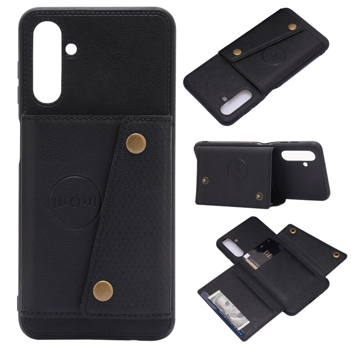Estuche magnético para teléfono PU + TPU con doble hebilla, For Samsung Galaxy S22 5G, For Xiaomi 11T, For Samsung Galaxy S22+ 5G, For Samsung Galaxy S22 Ultra 5G, For Samsung Galaxy M52 5G, For Samsung Galaxy A13 5G