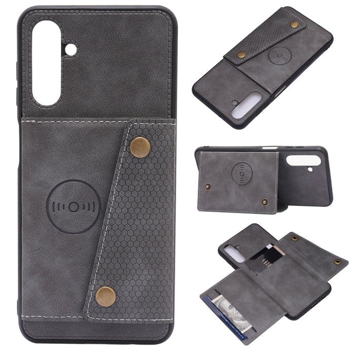 Estuche magnético para teléfono PU + TPU con doble hebilla, For Samsung Galaxy S22 5G, For Xiaomi 11T, For Samsung Galaxy S22+ 5G, For Samsung Galaxy S22 Ultra 5G, For Samsung Galaxy M52 5G, For Samsung Galaxy A13 5G