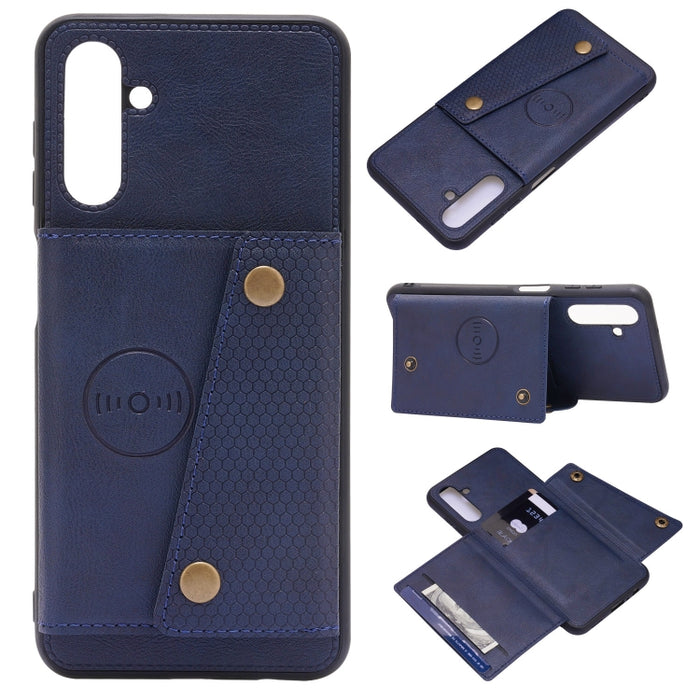 Estuche magnético para teléfono PU + TPU con doble hebilla, For Samsung Galaxy S22 5G, For Xiaomi 11T, For Samsung Galaxy S22+ 5G, For Samsung Galaxy S22 Ultra 5G, For Samsung Galaxy M52 5G, For Samsung Galaxy A13 5G