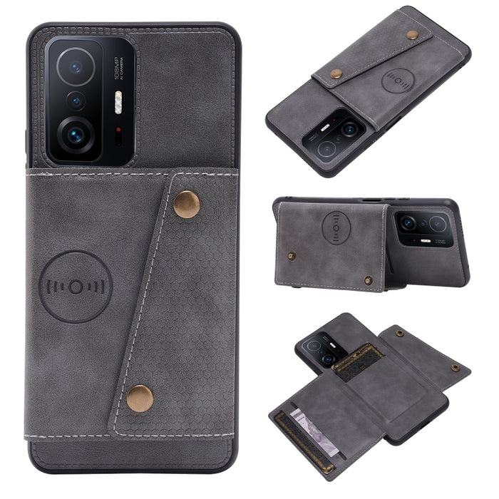 Estuche magnético para teléfono PU + TPU con doble hebilla, For Samsung Galaxy S22 5G, For Xiaomi 11T, For Samsung Galaxy S22+ 5G, For Samsung Galaxy S22 Ultra 5G, For Samsung Galaxy M52 5G, For Samsung Galaxy A13 5G