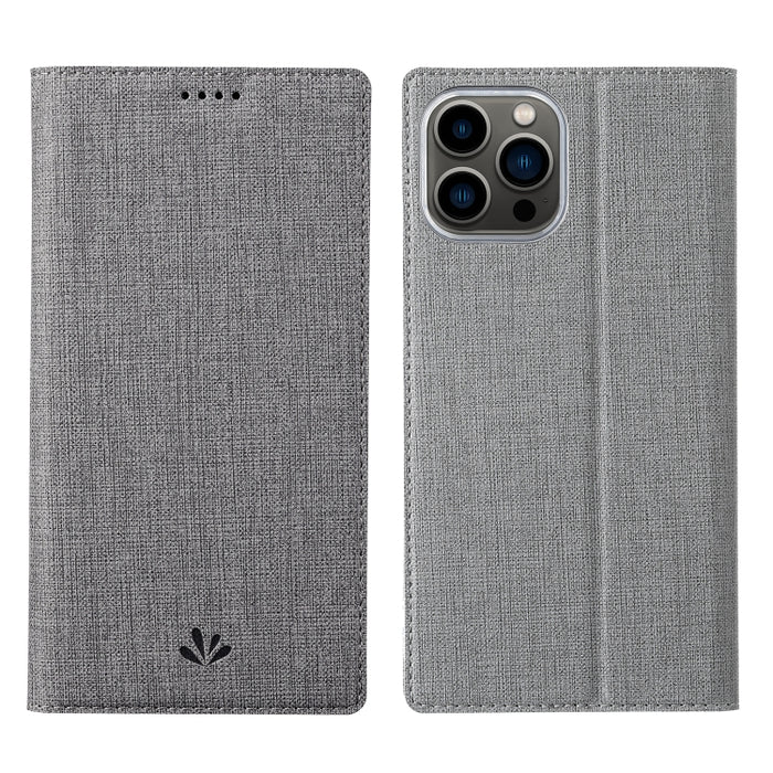 Funda de cuero con tapa horizontal magnética Magsafe a prueba de golpes de la serie ViLi DMX
