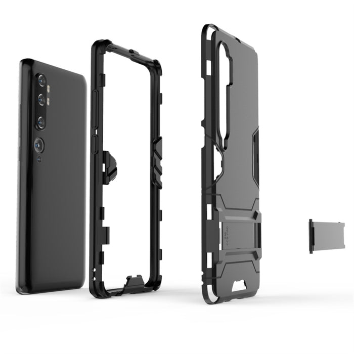 Funda protectora de PC + TPU a prueba de golpes con soporte invisible, For Xiaomi Mi CC9 Pro & Note 10
