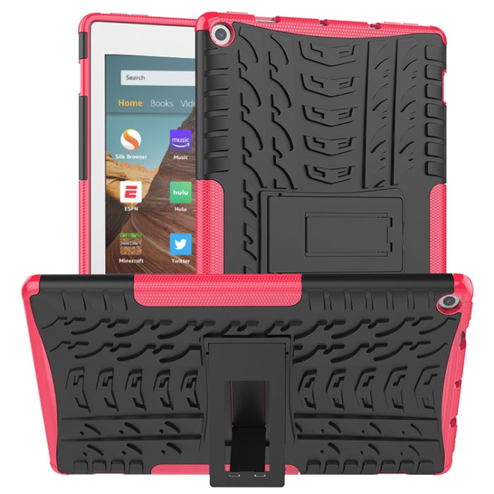 Tire Texture TPU + PC Estuche a prueba de golpes con soporte, For iPad 10.2 2021 / 2020 / 2019, For Amazon Kindle Fire HD 10 2019