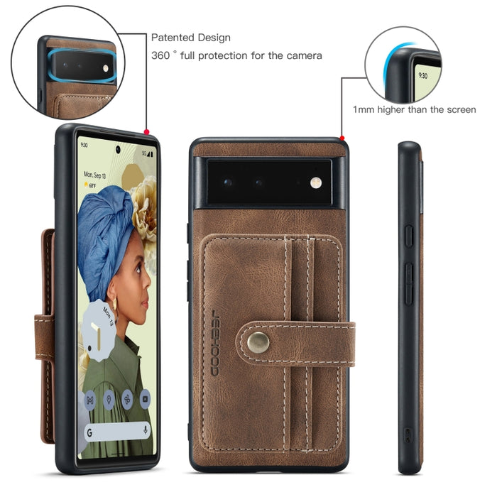 JEEHOOD RFID que bloquea la caja del teléfono de la cartera antirrobo, For Google Pixel 6, For Google Pixel 6 Pro, For Xiaomi Redmi K40 / K40 Pro